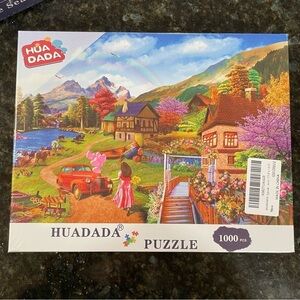 NIB NWT 1000 piece jigsaw puzzle Lakeside Cottage still in shrink wrap